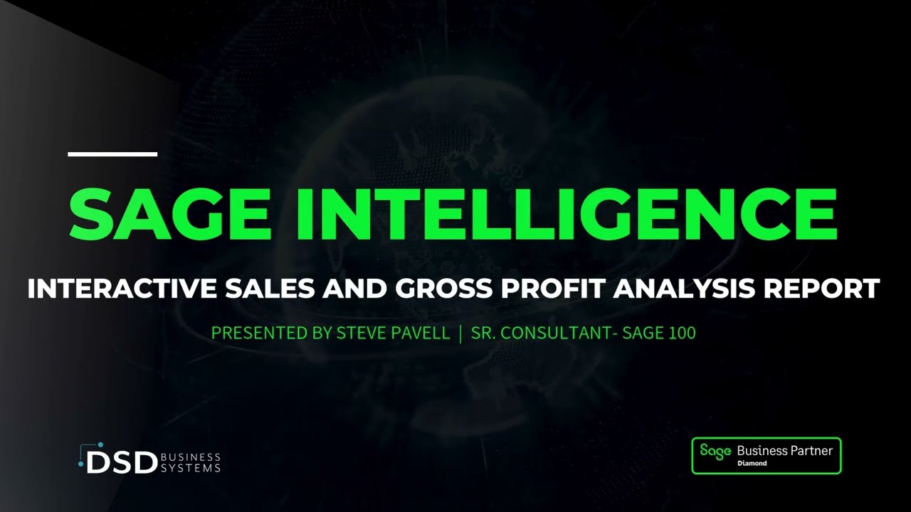 Sage Intelligence Product Demo: Interactive Sales and Gross Profit Analysis Report Demo