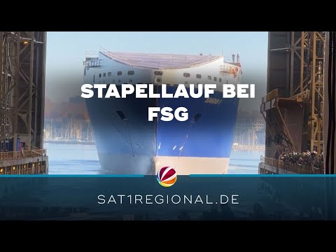 Erster Stapellauf nach Insolvenz: Neues Schiff bei FSG in Flensburg zu Wasser gelassen