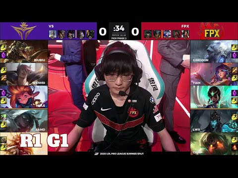 FPX vs V5 - Game 1 | Round 1 Playoffs LPL Summer 2020 | FunPlus Phoenix vs Victory Five G1