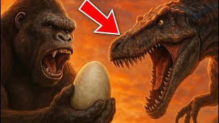 KONG Steals Spinosaurus Egg 🦍🔥 EPIC Jurassic Park Showdown!”#dinosaur #jurrasicpark #kong