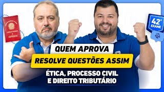 Resolvendo questões de Ética, Processo Civil e Direito Tributário| Semana do Edital 42º Exame