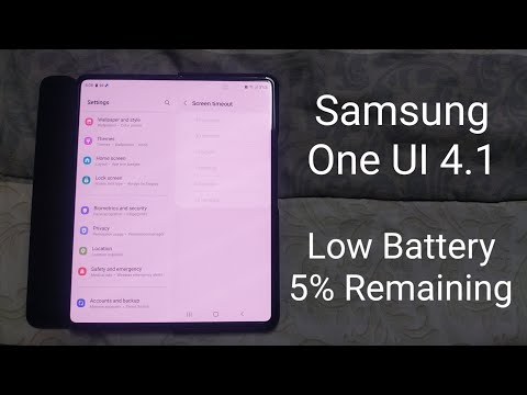 Samsung One UI 4.1 | What will happened if your battery is at 5% or Lower?