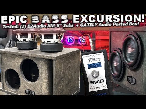 EPIC 8" BASS Excursion! 2 B2 Audio XM8 + Gately Audio Ported Box - Russian Baltic Birch!