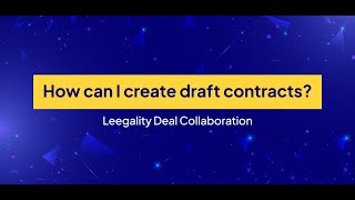 Creating a Template using Deal Collaboration
