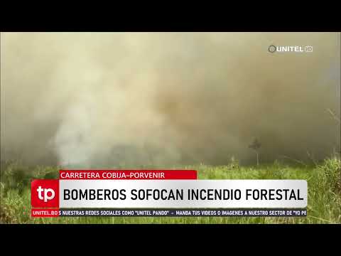 Un incendio forestal fue reportado en la carretera Cobija–Porvenir