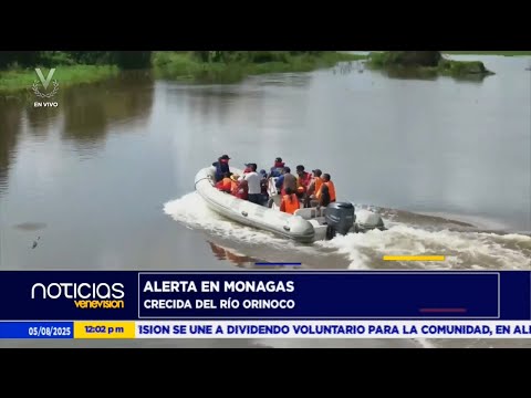 El Orinoco aumenta su nivel y enciende alarmas en el Municipio Sotillo, estado Monagas