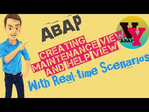 SAP ABAP-Tutorials-DDIC-Creating Maintenance View and Help View with Realtime  Scenarios