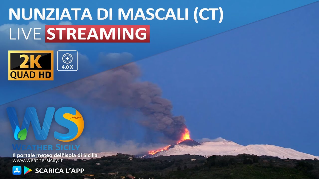 Live webcam view of Etna este desde Nunziata