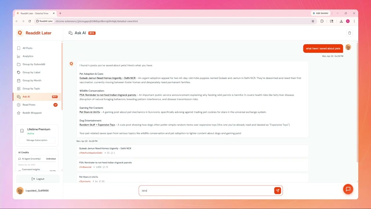 Video tutorial: Your Saved Posts, Now With a Brain