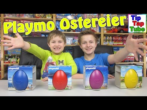 Playmobil Ostereier Spielzeug Unboxing Video Pirat Alpaka Meerjungfrau Fußballtor Kinderkanal