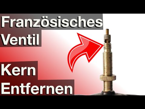 Kern entfernen am französischen Fahrrad Ventil (Anleitung in 4K)