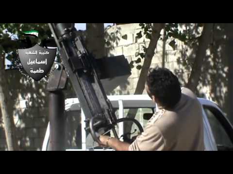 استهداف كتيبة الشهيد اسماعيل طعمة بالرشاشات الثقيلة للطيران الحربي في سماء الغوطة الشرقية في ريف دمشق