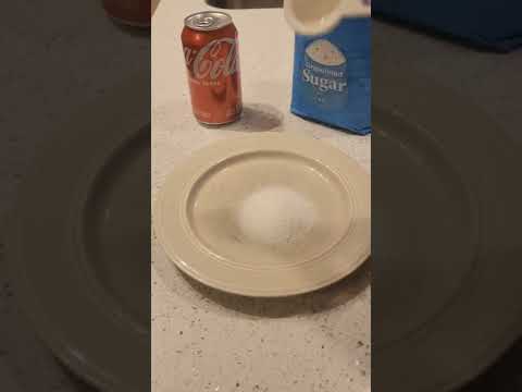 How many tablespoons of sugar are in a can of Coke? #experiment #demo #shorts