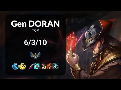 Gen Doran Twisted Fate vs Malphite TOP - KR CHALLENGER Patch 14.4