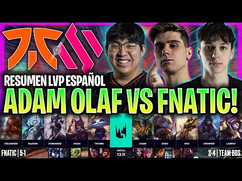 EL MEJOR FNATIC DE RAZORK CONTRA EL OLAF DE ADAM! | FNC vs BDS RESUMEN LEC VERANO 2023 ESPAÑOL LVP