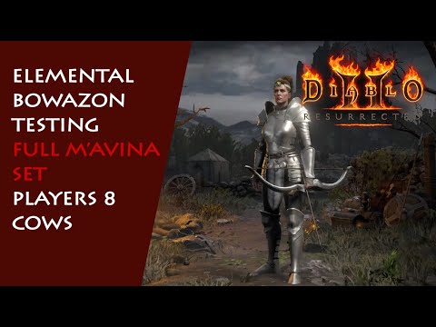 Elemental Bowazon Series: Full M'avina Set (Fire), P8 Cows - Diablo 2 Resurrected