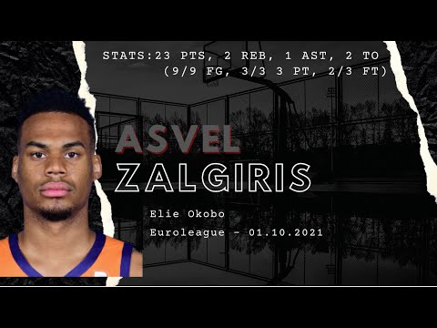 Elie Okobo vs Zalgiris Kaunas | Euroleague | 23 PTS 9/9 FG