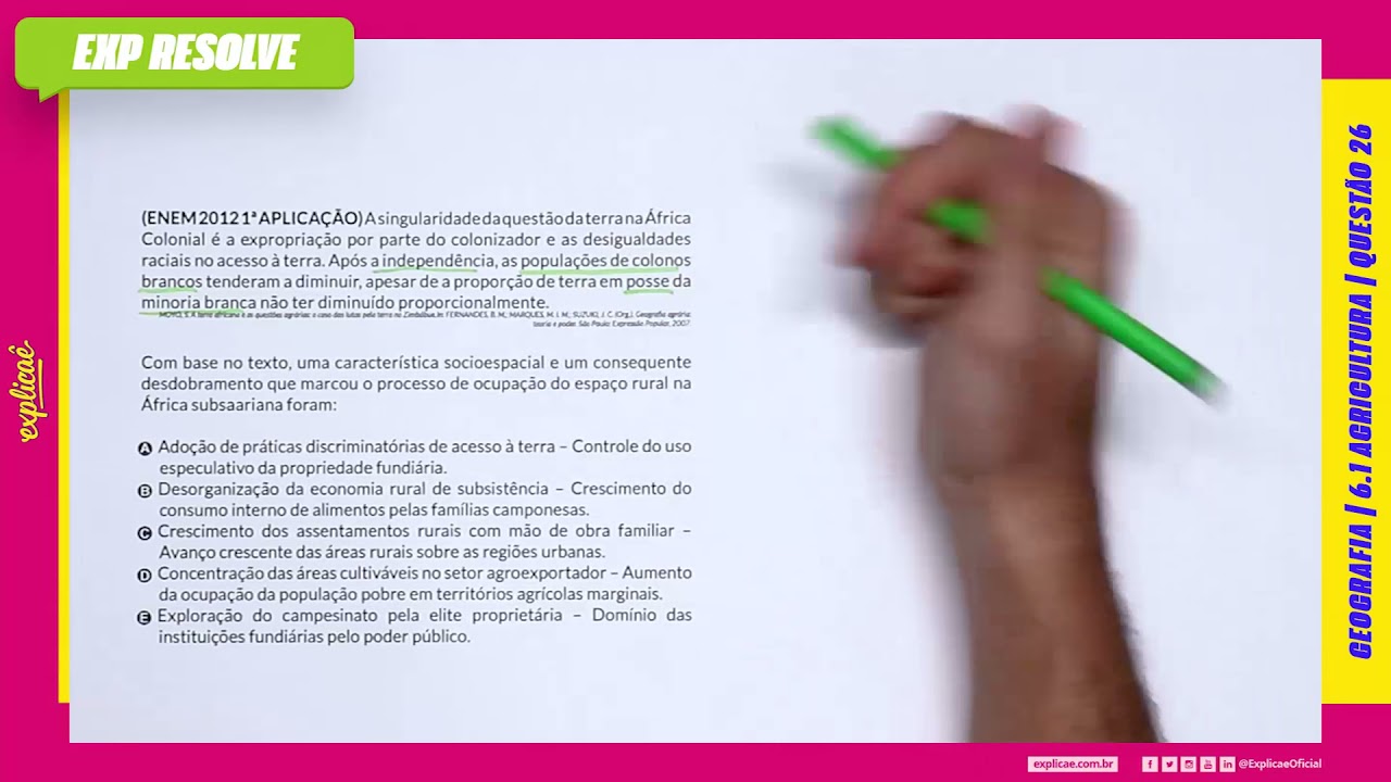 A SINGULARIDADE DA QUESTÃO DA TERRA NA ÁFRICA COLONIAL É A EXPROPRIAÇÃO POR (...) |AGRICULTURA