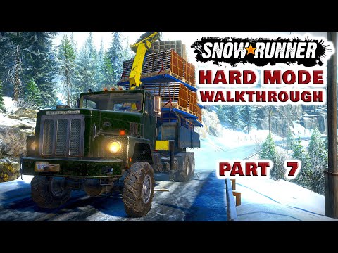 SnowRunner Hard Mode Walkthrough | Alaska | Part 7 - Port Polar Base Supply