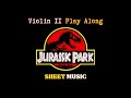 Jurassic Park (Theme) - Beginning And End Credits | Violin 2 Play Along (Sheet Music/Score)