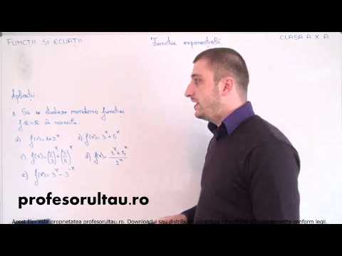24   cls10   Functii si ecuatii   functia exponentiala   aplicatii   partea 1 - profesorultau.ro