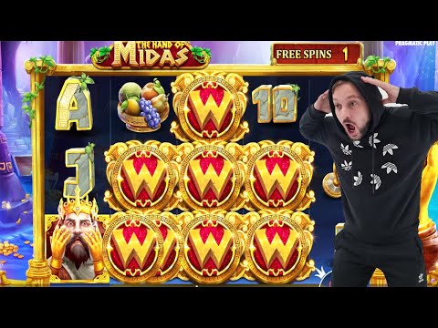 The Hand of Midas 5 SCATTERS FREE SPINS - BIG WIN CASINO ONLINE SLOT GAME (RECORD)