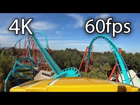 Kumba front seat on-ride 4K POV @60fps Busch Gardens Tampa