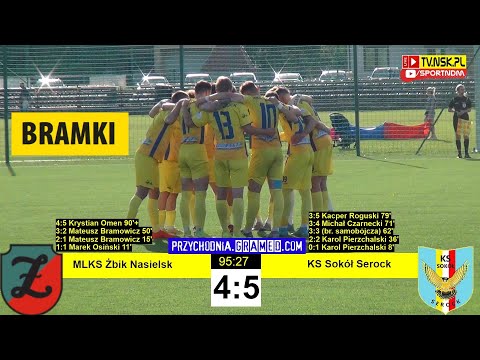tv.nsk.pl [bramki] MLKS Żbik Nasielsk - KS Sokół Serock 4:5 (2:2) 2022-06-18 g. 17:00