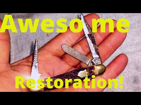 Vintage Rusty Pocket Knife Restoration
