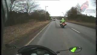 preview picture of video 'Police bikes The Waverley Way -  A6105 Galashiels to Gordon   5 of 7'