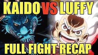 Download lagu Luffy VS. Kaido! Full Fight Recap | Only Fight Fight Fight! | Luffy was defeated 5 times mp3