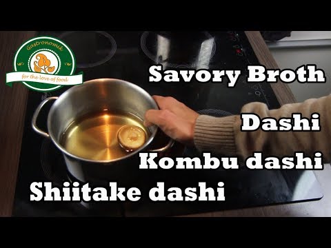 How to make Kombu dashi and shiitake dashi