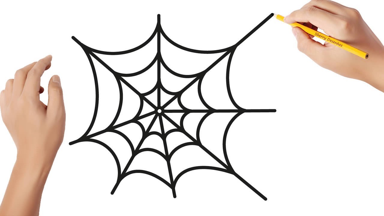 Como desenhar uma teia de aranha