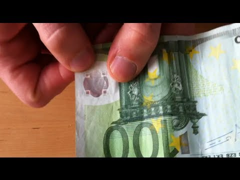 Falschgeld erkennen (100 Euro, 20 Euro, 10 Euro, 5 Euro Schein) - so geht's