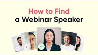How to find a webinar speaker?