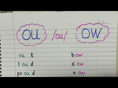 When to write “ou” or “ow” for /ou/ sound ? | ou or ow 🤔