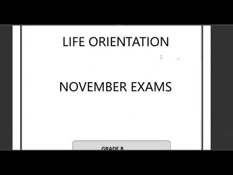 LO GRADE 8 2025 MEMO LIFE ORIENTATION GRADE 8 TERM 4 EXAM LO NOVEMBER EXAM MEMO THUNDEREDUC