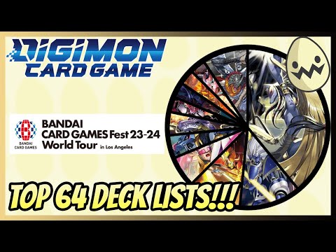 Digimon Card Game: North American Card Fest National Finals! Top 64 Deck Lists!