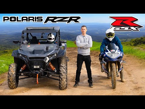Superbike todoterreno vs Polaris RZR: ARRANCONES