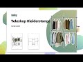 Teleskop Garderoben System KLS04-SCH Schwarz