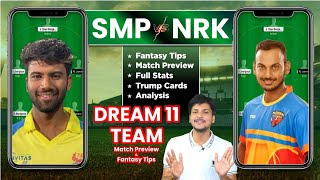 SMP VS NRK Dream11 Team Today Prediction, SMP vs NRK Dream11: Fantasy Tips, Stats, Analysis