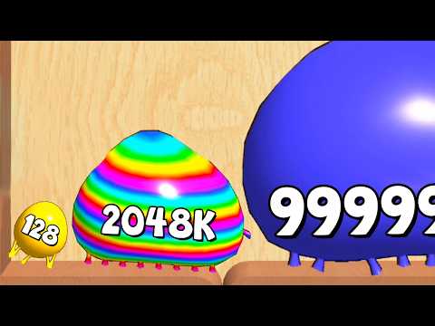 BLOB MERGE 3D - 2048 Combine Balls (Full Gameplay) | Satisfying Math Games [From 64K to 512M]