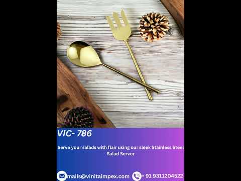Golden material: stainless steel vic- 786 salad server,servi...