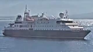 cruise ship MV La Belle des Oceans arriving to Ajaccio