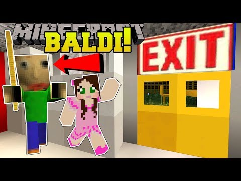 Minecraft: ESCAPE BALDI'S SCHOOL!!! (BALDI'S BASICS!) Mini-Game
