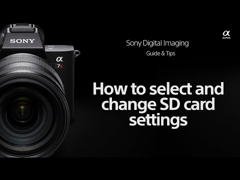 Sony | How To's | How to select and change SD card record settings for Sony Alpha cameras