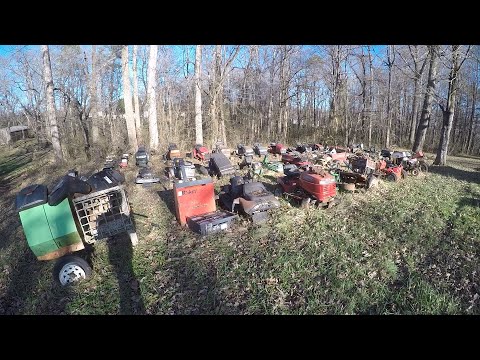 "Fixing" a bunch of riding mowers.
