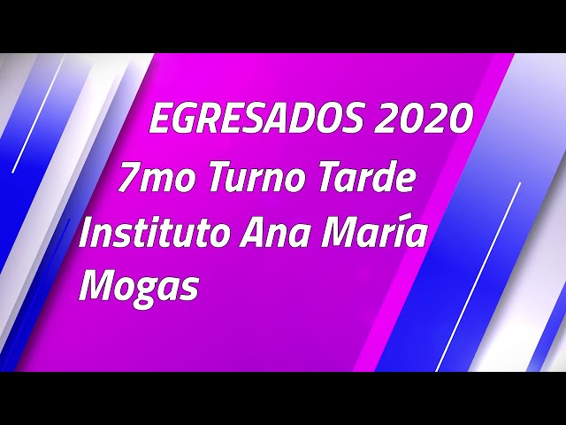 video de fotos de egresados de séptimo grado del instituto María Ana Mogas de Mataderos.