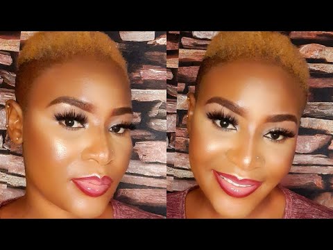 makeup with short hair/nude makeup tutorial
