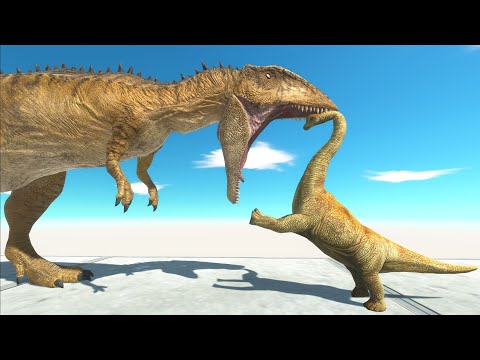 Battle 4 levels of Brachiosaurus - Animal Revolt Battle Simulator